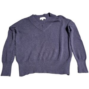 Philosophy Republic Clothing V-Neck Knit Sweater Women's Size S Navy Relaxed